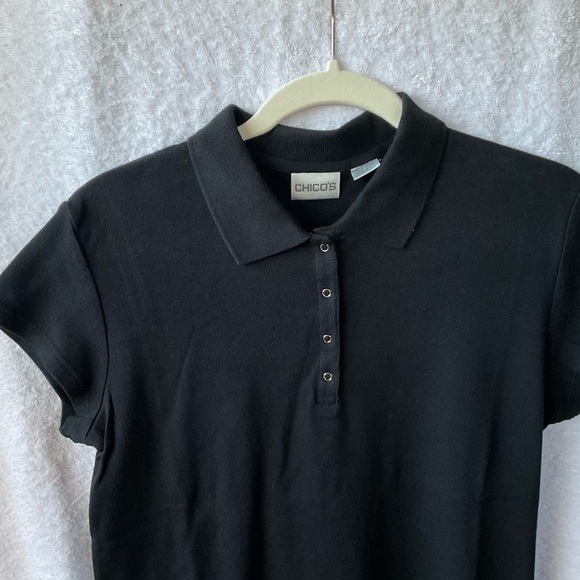 Chico’s Apparel Club Short Sleeve Tee Black; NWT; M/8 - Picture 3 of 12